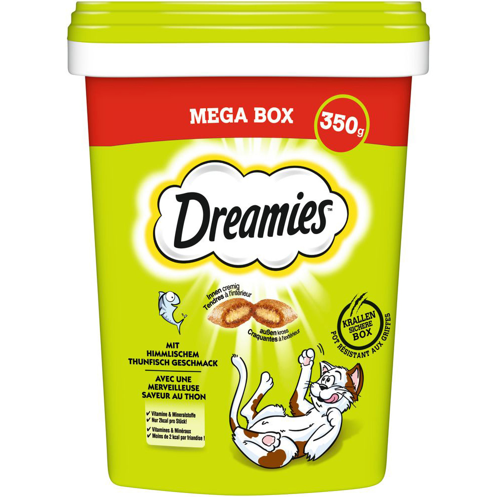 Dreamies Katzensnacks Mega Box - Sparpaket: Thunfisch (4 x 350 g) von Dreamies