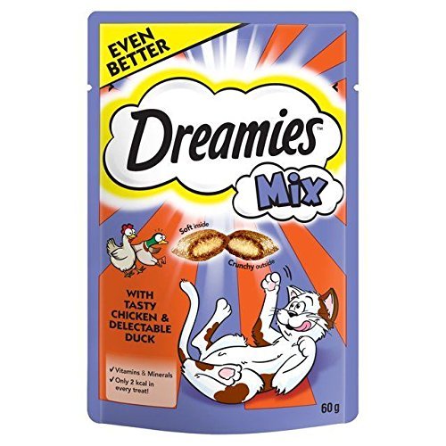 Dreamies Mix Katze Behandelt Huhn & Ente 60G (Packung mit 6) von Dreamies
