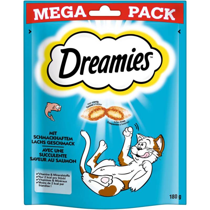 Sparpaket Dreamies 55 / 60 / 180 g - Sparpaket Lachs (4 x 180 g) von Dreamies