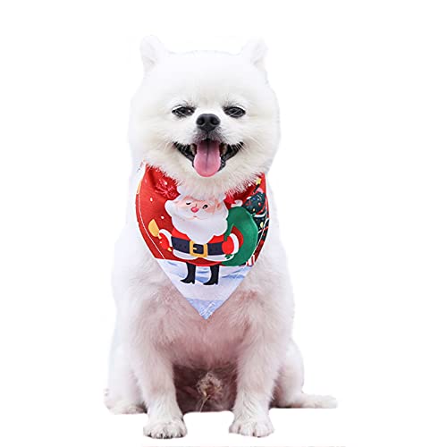 3 Stück Weihnachts-Hundehalstücher, schönes Outfit, Haustierkostüm-Zubehör, Katzen-Dreiecks-Lätzchen für Katzen, Hunde (Größe S: Rot) von Dreamls