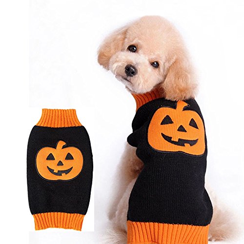 Dreamls Halloween-Kleidung, lustige Hunde für kalte Wetter, Kürbis-Kostüm, Halloween-Party-Kostüm, Outwear, Sweatshirt für Hunde von Dreamls
