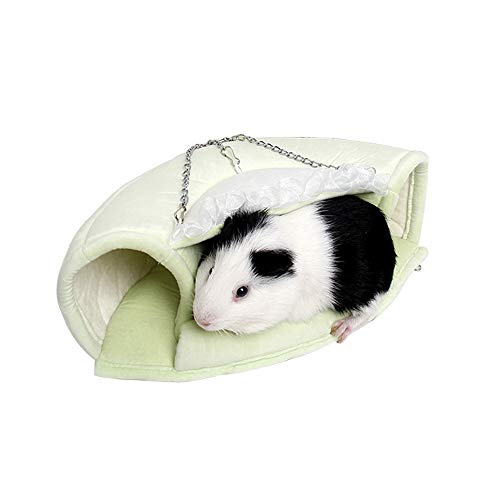 Dreamls Hamster-Hängematte, Kanal, kleines Haustier Winter Hänge-Nest Winter weich warm Plüsch Bett lustiger Tunnel für Kleintiere von Dreamls