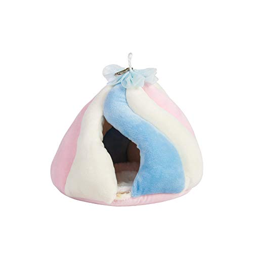 Dreamls Hamster Hanging Bed House Hammock Warm Color Flying Guinea Pig Cage Winter Velvet Small Animal Hanging Nest Chinchilla Bed von Dreamls