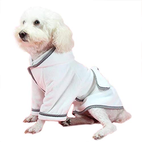 Dreamls Haustier-Bademantel, Mikrofaser, super saugfähig, schnell trocknend, Badetuch mit Kapuze, warmer Mantel für Hunde und Katzen, Größe S Dreamls Haustier-Bademantel, Mikrofaser, super saugfähig, schnell trocknend, Badetuch mit Kapuze, warmer Mantel für Hunde und Katzen, Größe S von Dreamls