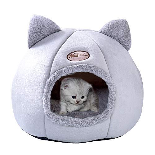 Dreamls Haustier-Nest, Winterschlafbett, halbgeschlossenes Haus, Katze, Innenbereich, warmes Nest Bett für Hunde und Katzen von Dreamls