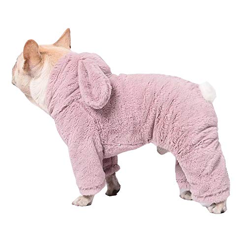 Dreamls Haustierkleidung, Hund mit Kapuze, vierbeiniger Jumpsuit, warme Baumwolle, Winterkostüm für Hunde von Dreamls