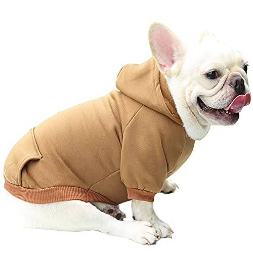 Dreamls Haustierkleidung, Kapuzenpullover mit Tasche, Fleece, für kleine und mittelgroße Hunde von Dreamls