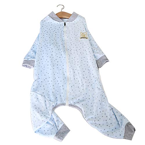 Dreamls Haustierkleidung, Winter-Pyjama mit vierbeinigem Hemd mit Reißverschluss, Baumwolle Kostüm für mittelgroße Hunde und große Hunde von Dreamls