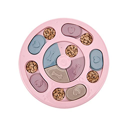 Haustier Spielzeug, Hund Slow Feeder Anti-Rutsch Hund Puzzle Spielzeug Interaktives Ersticken Training Slow Food Bowl für Hunde (B:Pink) von Dreamls