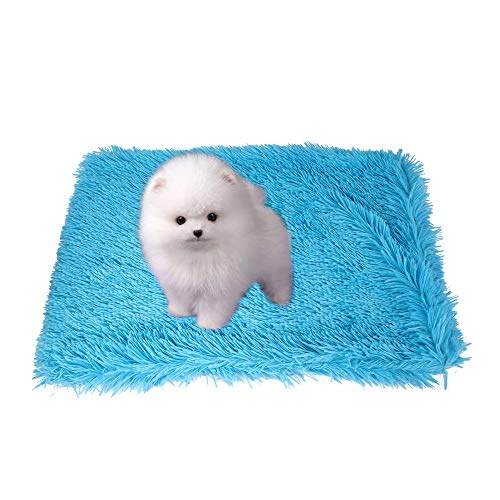 Haustierbett, Hundehütte Warme Decke Weiche Katze Isomatte Hundematte für Welpen Kleine Hunde Katzen (L-Blau) von Dreamls