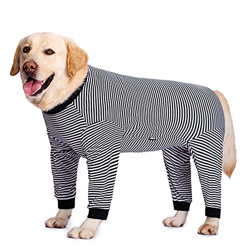 Hundekleidung, Hunde-Overall, vierbeinig, weich, mit Reißverschluss, für mittelgroße und große Hunde (38#: Marineblau) von Dreamls