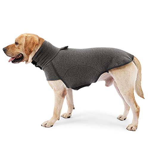 Hundekleidung, Winter Hundemantel Warme Jacke mit Leine Loch Warm Hund Fleece Pullover Outfit Kostüm für Hunde (3XL, Grau) von Dreamls