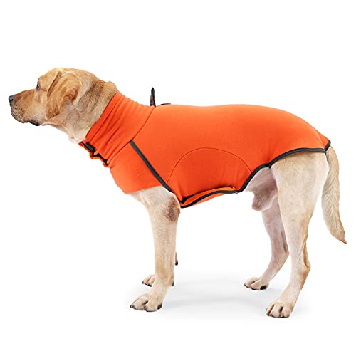 Hundekleidung, Winter Hundemantel Warme Jacke mit Leine Loch Warm Hunde Fleece Pullover Outfit Kostüm für Hunde (3XL, Orange) von Dreamls
