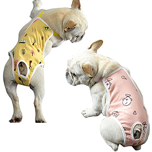 Hundewindel für Hündinnen, mit Straps, 2 Stück, für Hunde, physiologische Hosen, Baumwolle, Sanitärhöschen für kleine mittelgroße Hunde (M: 2 Stück) von Dreamls