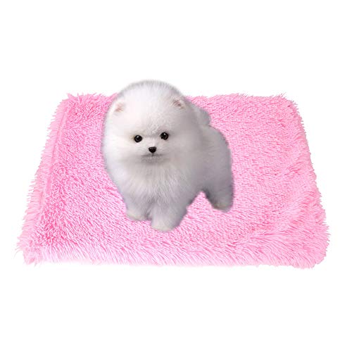 Pet Bed, Dog Winter Kennel Warm Blanket Soft Cat Sleeping Pad Dog Mat for Puppy Small Dogs Cats (M-Pink) von Dreamls