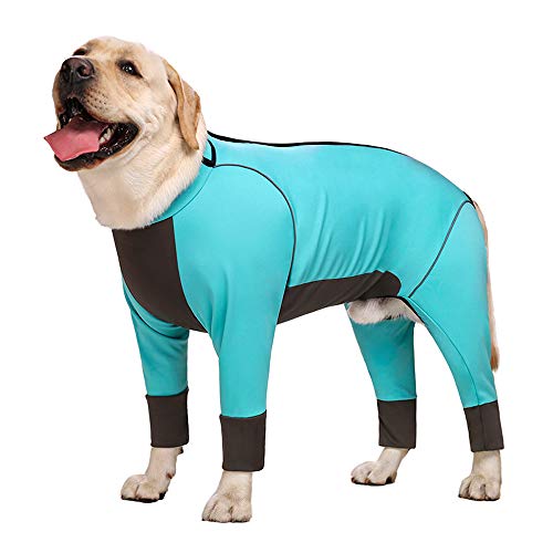 Pet Clothes, Large Dog Pyjamas Winter Warm Coat Waterproof Dog Jumpsuit Reflective T-shirts Onesies for Medium Large Dogs (32#-Blue) von Dreamls