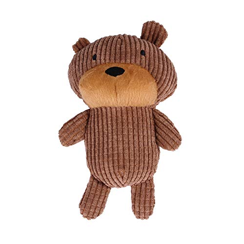 Pet Toys, Dog Squeaky Toys Durable Plush Chew Bear Interactive Toys Dog Toys for Small Dog Medium Dog Large Dog (Brown) von Dreamls