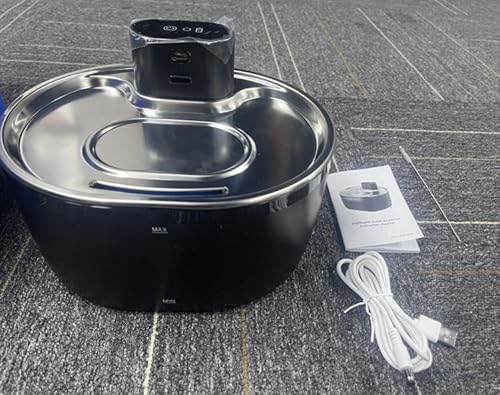 3.2L Katzenbrunnen Kabellos, Trinkbrunnen für Katze, Katzen Trinkbrunnen mit Bewegungsmelder 5000mAh, Wasserbrunnen mit Edelstahltablett, 2 Mode Leise Wasserspender Katzen von Drepint