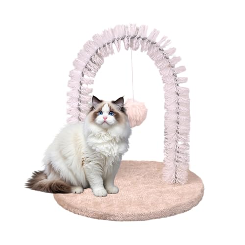 Dreuhuing Cat Groomer – Katzenbogen Groomer Massage Gesichtskratzer – Fellpflege, Reiben, Kratzkissen, Massagebürste, Haarentferner, Haustierspielzeug für Kopf, Rücken, Kätzchen von Dreuhuing