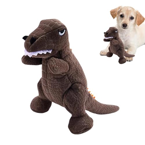 Dreuhuing Dinosaurier-Hunde-Kauspielzeug | Interaktives Plüsch-Spielzeug mit Quietscher | Haustierbedarf für kleine, mittelgroße und große Hunde Zahnreinigung Dreuhuing Dinosaurier-Hunde-Kauspielzeug | Interaktives Plüsch-Spielzeug mit Quietscher | Haustierbedarf für kleine, mittelgroße und große Hunde Zahnreinigung von Dreuhuing