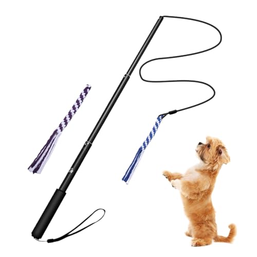 Dreuhuing Flirt-Zauberstab für Hunde, ausziehbar, für Welpen, Jagd, Welpe, Schwanz für Hunde, die jagen und ziehen Dreuhuing Flirt-Zauberstab für Hunde, ausziehbar, für Welpen, Jagd, Welpe, Schwanz für Hunde, die jagen und ziehen von Dreuhuing