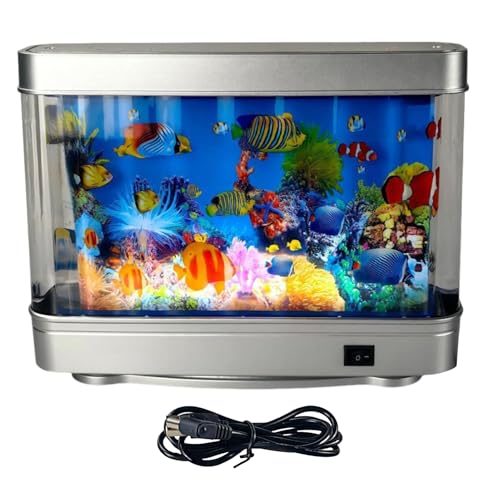 Dreuhuing Gefälschtes Aquarium, Fisch-Nachtlicht-Aquarium für Kinder, niedlich, realistisch, leise, sensorische Dekoration für Geburtstag, Baby, Erwachsene, Kinder, Nachtgenuss Dreuhuing Gefälschtes Aquarium, Fisch-Nachtlicht-Aquarium für Kinder, niedlich, realistisch, leise, sensorische Dekoration für Geburtstag, Baby, Erwachsene, Kinder, Nachtgenuss von Dreuhuing