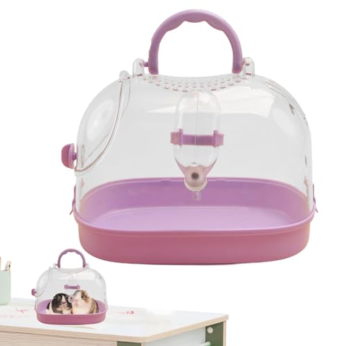 Dreuhuing Guinea Reisekäfig, tragbarer Hamsterkäfig, atmungsaktiv, transparent, Hamster-Reisetasche mit Wasserflasche für Igel, Mäuse, Reisen, Ausgehen Dreuhuing Guinea Reisekäfig, tragbarer Hamsterkäfig, atmungsaktiv, transparent, Hamster-Reisetasche mit Wasserflasche für Igel, Mäuse, Reisen, Ausgehen von Dreuhuing