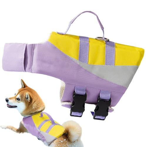 Dreuhuing Hunde Schwimmweste - Sicherheits-Schwimmweste Mit Lebensschutz Für Schwimmende Hunde - Einstellbare Schwimmweste Wasserdicht Mit Auftrieb Für Pool, Outdoor & Bootssport Bei Welpen Und von Dreuhuing