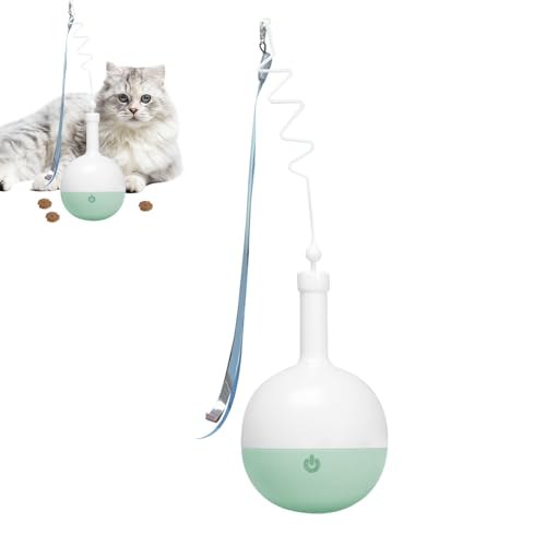 Dreuhuing Katzen Puzzle Futterautomat - Interaktiver Futterautomat für Katzen | Kätzchen Automatischer Spielzeug Teaser,Für Fressnapf Bewegung Aktivität Beschäftigungs Spielzeug von Dreuhuing