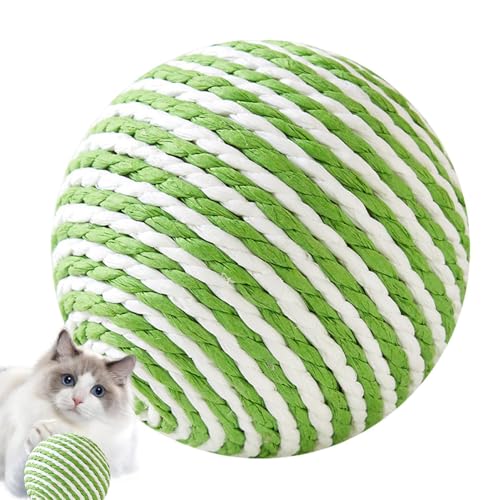 Dreuhuing Katzenkratzer Sisal - Mehrzweck-Katzenspielzeug Sisalball mit Glocke | Lustiges Verschleißfestes Kratzspielzeug Interaktives Haustierspielzeug Sisal Kratzball Katzenball Spielzeug Katze Dreuhuing Katzenkratzer Sisal - Mehrzweck-Katzenspielzeug Sisalball mit Glocke | Lustiges Verschleißfestes Kratzspielzeug Interaktives Haustierspielzeug Sisal Kratzball Katzenball Spielzeug Katze von Dreuhuing