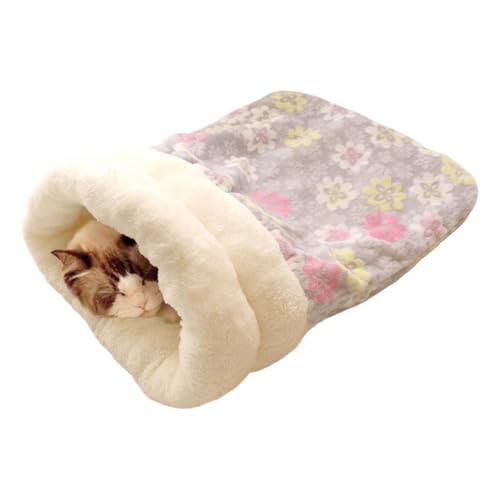 Dreuhuing Katzenschlafsack-Bett – Tragbarer Haustierschlafsack, Haustierhöhlenbett für Indoor-Katzen und kleine Hunde, Warmer Winterschlafsack für Haustiere Dreuhuing Katzenschlafsack-Bett – Tragbarer Haustierschlafsack, Haustierhöhlenbett für Indoor-Katzen und kleine Hunde, Warmer Winterschlafsack für Haustiere von Dreuhuing
