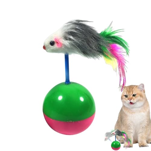 Dreuhuing Katzenspielzeug-Ball, interaktiver Ball für Kätzchen, Mäuse, tragbares Katzenspielzeug, Bunte Feder, interaktives Katzenstab-Spielzeug mit Sound für Kätzchen-Training Dreuhuing Katzenspielzeug-Ball, interaktiver Ball für Kätzchen, Mäuse, tragbares Katzenspielzeug, Bunte Feder, interaktives Katzenstab-Spielzeug mit Sound für Kätzchen-Training von Dreuhuing