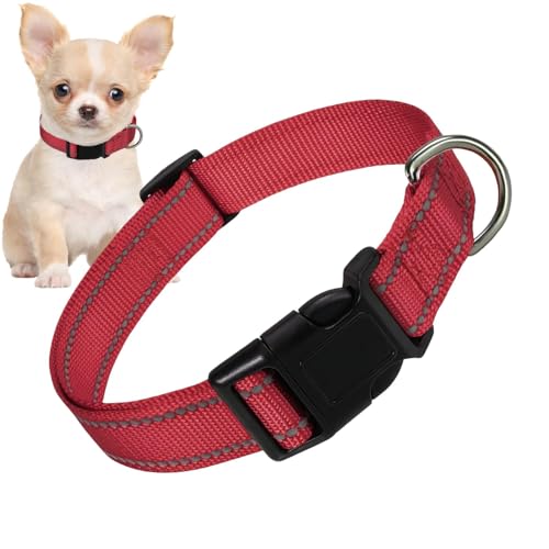 Dreuhuing Reflektierendes Katzenhalsband - Hunde Komfort Halsband - Verstellbares Hund Komfort Halsband, Nylon Schnalle Hundehalsband für Verschiedene Hunde, Große Katze Dreuhuing Reflektierendes Katzenhalsband - Hunde Komfort Halsband - Verstellbares Hund Komfort Halsband, Nylon Schnalle Hundehalsband für Verschiedene Hunde, Große Katze von Dreuhuing