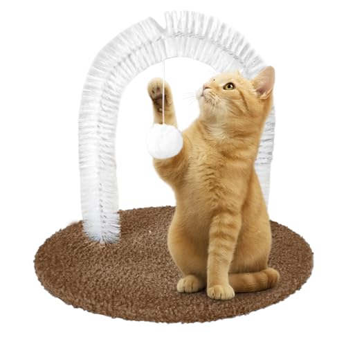 Dreuhuing Selbstkratzer für Katzen, selbstpflegendes Massagegerät für Katzen, Haarentfernungspfosten mit Kratzpad und interaktivem Ball, Haustierzubehör für Zuhause, Wohnung Dreuhuing Selbstkratzer für Katzen, selbstpflegendes Massagegerät für Katzen, Haarentfernungspfosten mit Kratzpad und interaktivem Ball, Haustierzubehör für Zuhause, Wohnung von Dreuhuing