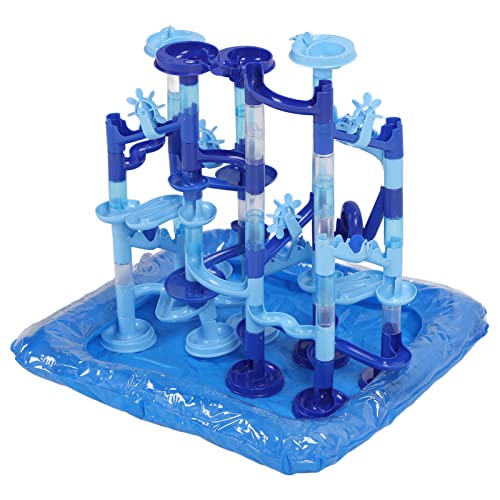 Drfeify Marmorlaufsets Trichter DIY -Wasserspiel Labyrinth Bälle, Kinderbaum für Kinderblocks mit 30 Bällen für Heimspaß, Blauer Farbe Drfeify Marmorlaufsets Trichter DIY -Wasserspiel Labyrinth Bälle, Kinderbaum für Kinderblocks mit 30 Bällen für Heimspaß, Blauer Farbe von Drfeify