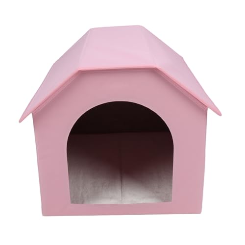 Haustierhütte, 20,3 x 16,5 x 15,7 Zoll, wasserdicht, faltbar, Nylon, für kleine und mittelgroße Hunde (PINK) von Drfeify