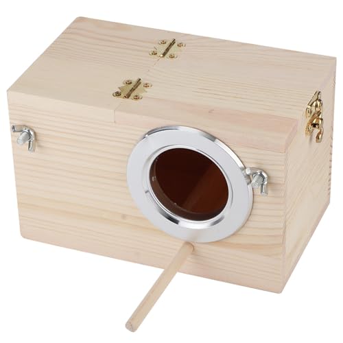 Bird Box, Parakeet Nesting Box Wood Material Soft in Texture Designed for Birds, Bird Breeding Box for Parrots and Other Small Birds Bird Box, Parakeet Nesting Box Wood Material Soft in Texture Designed for Birds, Bird Breeding Box for Parrots and Other Small Birds von DriKou