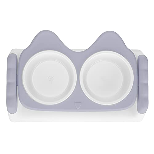 Drikou erhöhte Katzenfutterschalen, Nackenschutzständer Haustier Futter Wasserkostschale Anti -Erbrechen -Zetierschale Feeder für Katzen oder kleine Hunde (Gray) von DriKou