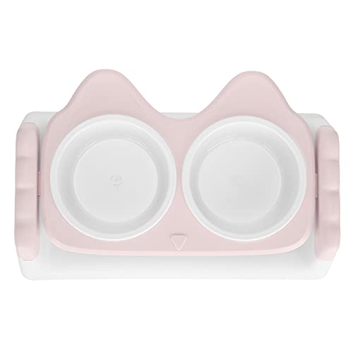 Drikou erhöhte Katzenfutterschalen, Nackenschutzständer Haustier Futter Wasserkostschale Anti -Erbrechen -Zetierschale Feeder für Katzen oder kleine Hunde (Pink) von DriKou