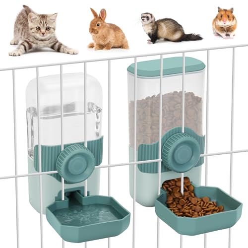 907.2 g Hanging Pet Food and Water Dispenser Set, Auto Gravity Dog Kennel Feeder and Water Dispenser, Cage Cat Food Bowl Dog Feeding Station for Puppy Rabbit Frettchen Kitten, Chinchilla, Igel 907.2 g Hanging Pet Food and Water Dispenser Set, Auto Gravity Dog Kennel Feeder and Water Dispenser, Cage Cat Food Bowl Dog Feeding Station for Puppy Rabbit Frettchen Kitten, Chinchilla, Igel von DricRoda