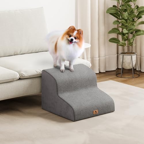 Hundetreppe für kleine Hunde, 2 Stufen 30cm Hoch Haustiertreppe, Waschbar rutschfest, Katzentreppe für Alte Katzen Für Bett, Sofa, Couch Grau Hundetreppe für kleine Hunde, 2 Stufen 30cm Hoch Haustiertreppe, Waschbar rutschfest, Katzentreppe für Alte Katzen Für Bett, Sofa, Couch Grau von Dripex
