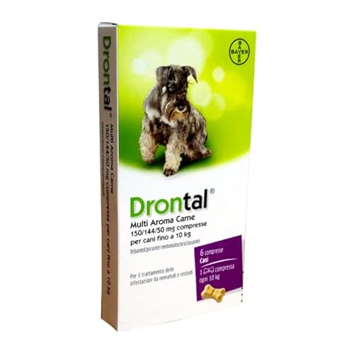 CentroVete Bayer Schädlingsbekämpfungsmittel für Hunde in Tablettenform (6 CPR) - bekämpft die wichtigsten Darmparasiten von Drontal