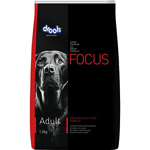 Drools Focus Adult Super Premium Dog Food, 1.2kg for All Breed Sizes for Dogs Preservative-Free von Drools