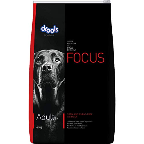 Drools Focus Adult Super Premium Dry Dog Food, Chicken, 4kg for All Breed Sizes for Dogs Preservative-Free von Drools