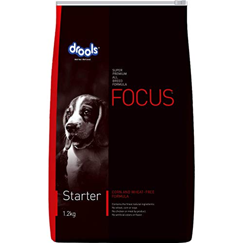 Drools Focus Starter Super Premium Dog Food, 1.2kg for All Breed Sizes for Dogs Preservative-Free von Drools