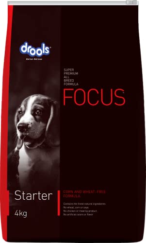 Drools Focus Starter Super Premium Dog Food, 4kg for All Breed Sizes for Dogs Preservative-Free von Drools
