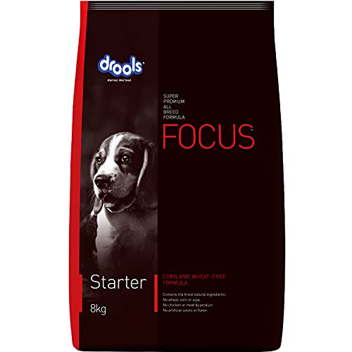 Drools Focus Starter Super Premium Dog Food, 8kg for All Breed Sizes for Dogs Preservative-Free von Drools