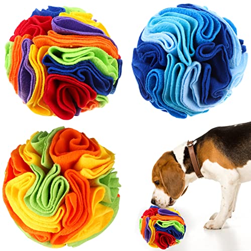 3 Stück Schnüffelball für Hunde, Stressabbau, interaktives Hundespielzeug, Schnüffelball, Spielzeug, Hundeschnüffelball, Hunde, Spielzeug für Angstlinderung, Verbesserung des Schnüffelns von Droutti