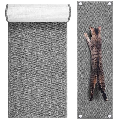 Drydiet 150 x 39,9 cm verdickter Katzen-Wand-Kletterteppich, große Katzenkratzmatte, Katzenkratzteppich mit 5 festen Nägeln, Katzen-Wand-Möbel, Kratzbaum, Couch, Sofaschutz von Drydiet