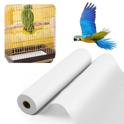 Drydiet Einweg-Sittichkäfigeinlagen, vorgeschnitten, saugfähig, Vogelpapier, Zubehör für Haustiere, Tiere, Papageien, 30,5 x 45,7 cm, Weiß von Drydiet